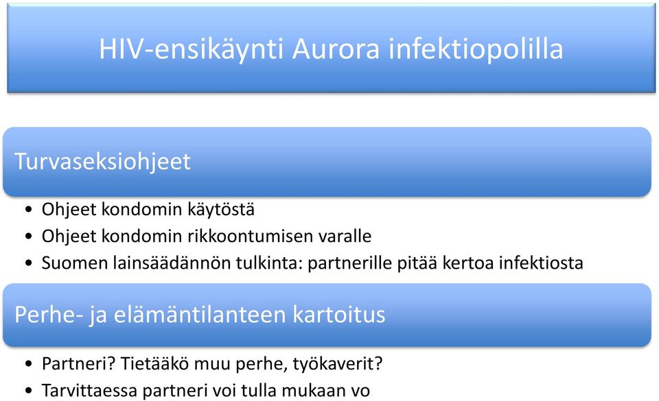 tulkinta: partnerille pitää kertoa infektiosta Perhe- ja elämäntilanteen