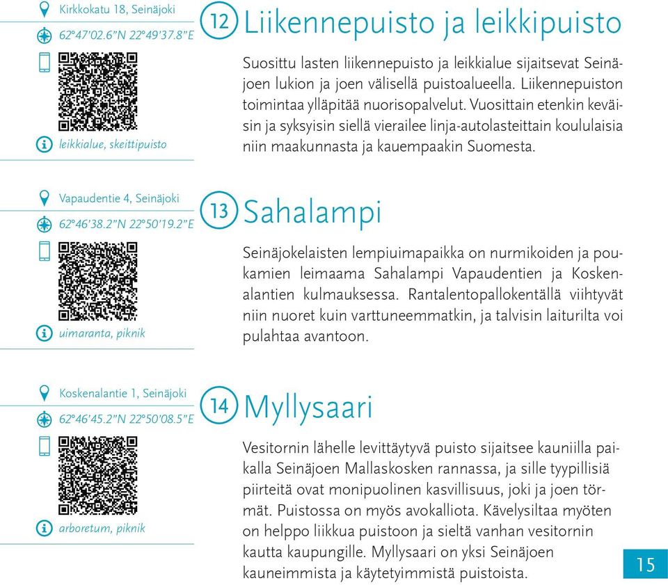 Liikennepuiston toimintaa ylläpitää nuorisopalvelut. Vuosittain etenkin keväisin ja syksyisin siellä vierailee linja-autolasteittain koululaisia niin maakunnasta ja kauempaakin Suomesta.