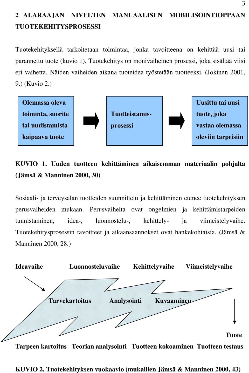 ) Olemassa oleva toiminta, suorite tai uudistamista kaipaava tuote Tuotteistamis- prosessi Uusittu tai uusi tuote, joka vastaa olemassa oleviin tarpeisiin KUVIO 1.