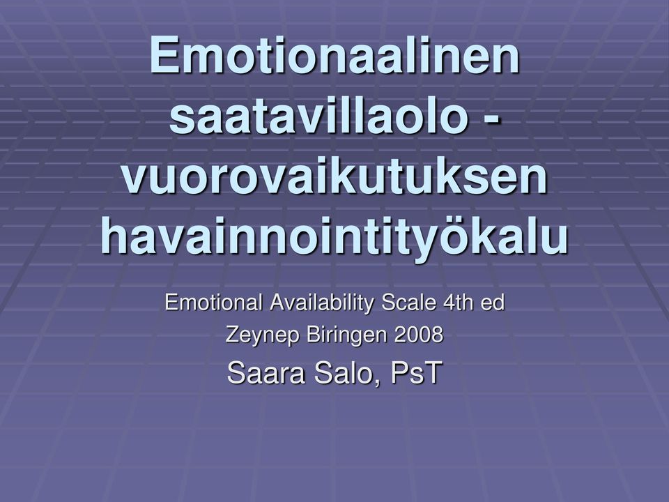 havainnointityökalu Emotional