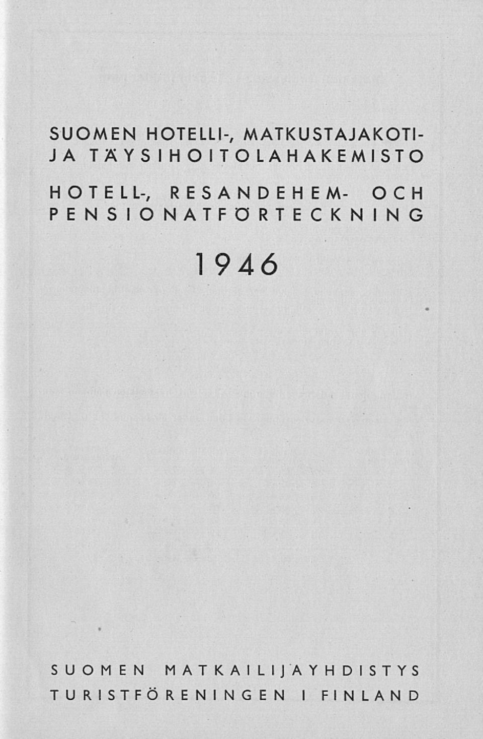 OCH PENSIONATFÖRTECKNING 1946 SUOMEN