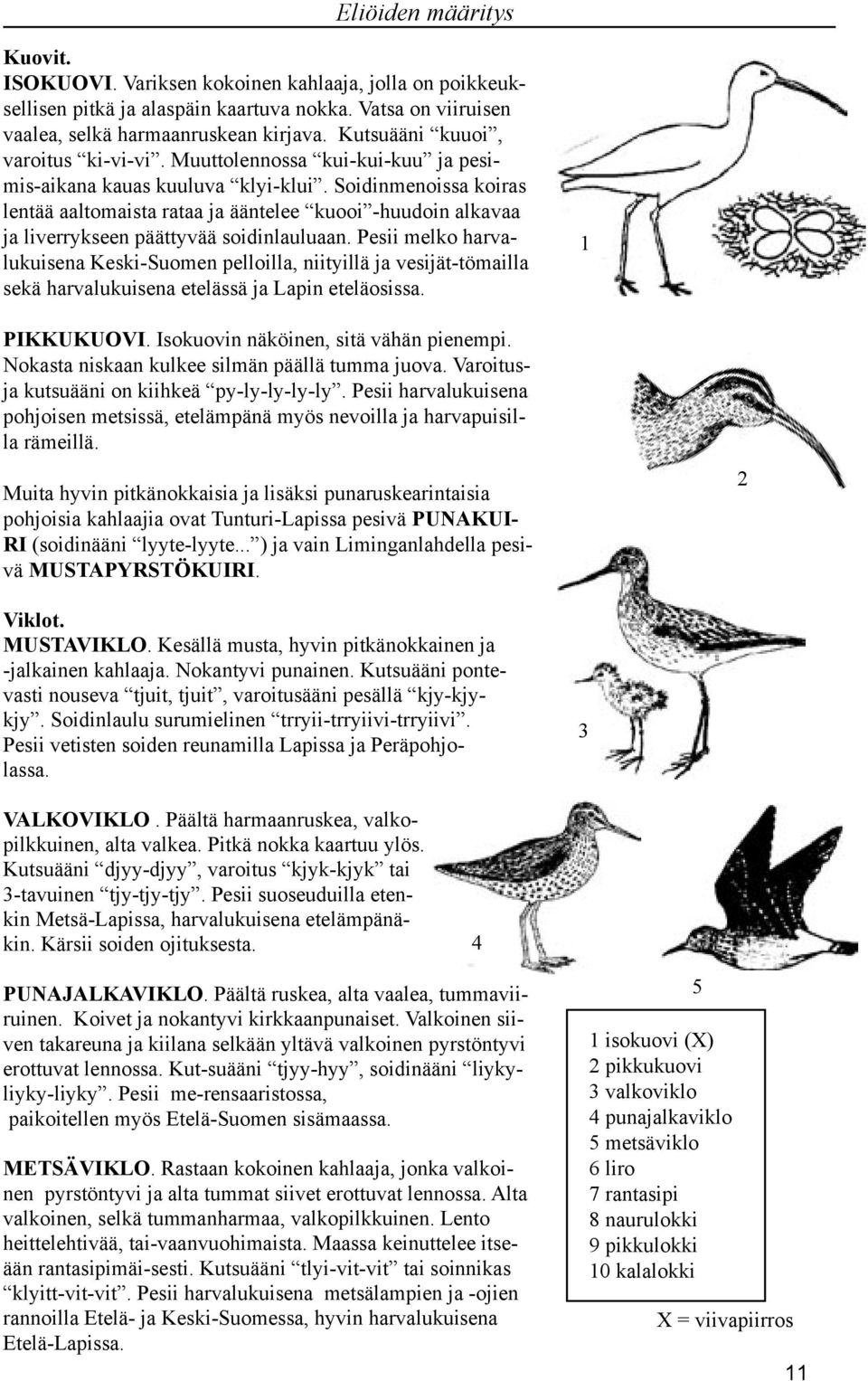 Pesii melko harvalukuisena Keski-Suomen pelloilla, niityillä ja vesijät-tömailla sekä harvalukuisena etelässä ja Lapin eteläosissa. PIKKUKUOVI. Isokuovin näköinen, sitä vähän pienempi.