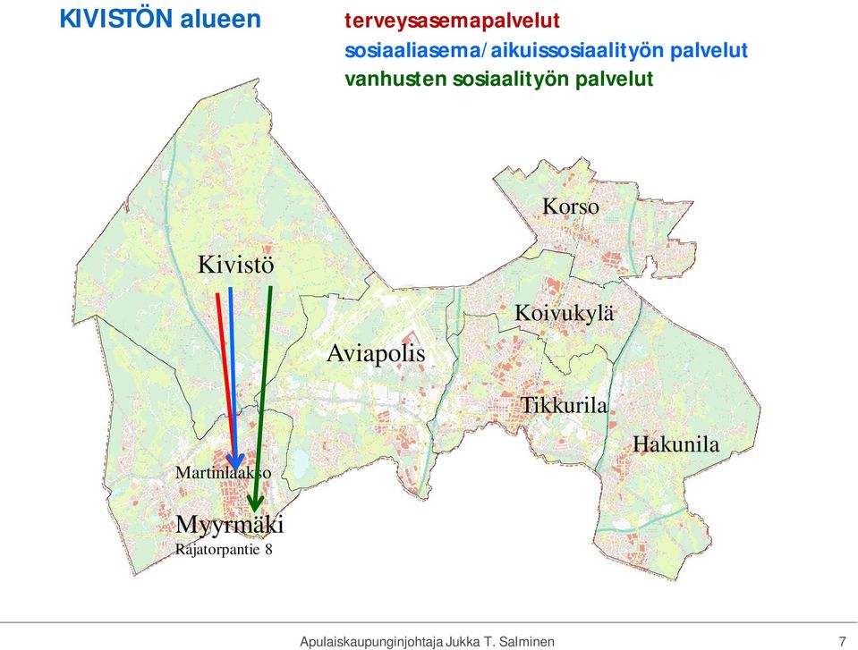 sosiaalityön palvelut Korso Kivistö Aviapolis Koivukylä