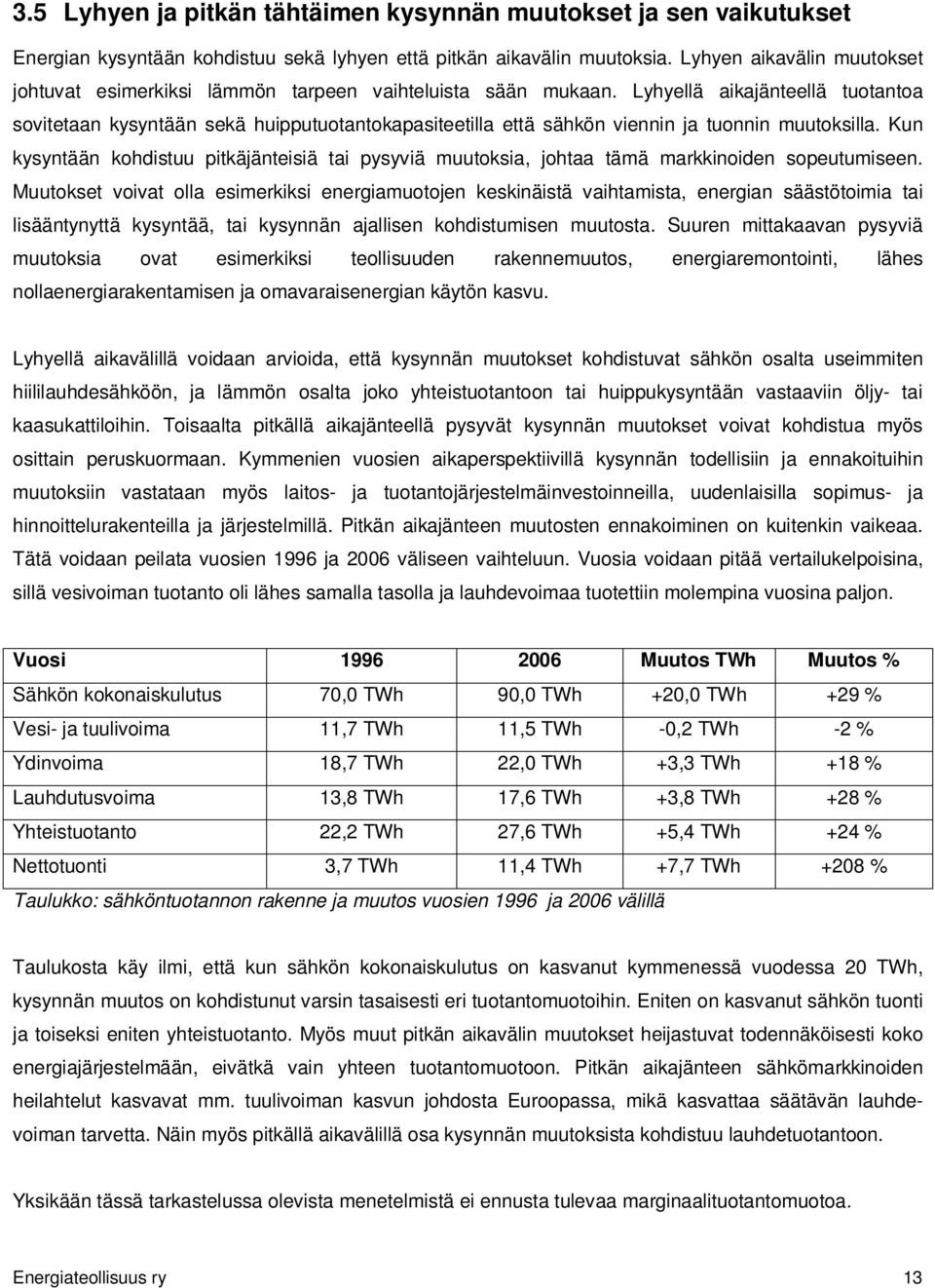 Lyhyellä aikajänteellä tuotantoa sovitetaan kysyntään sekä huipputuotantokapasiteetilla että sähkön viennin ja tuonnin muutoksilla.