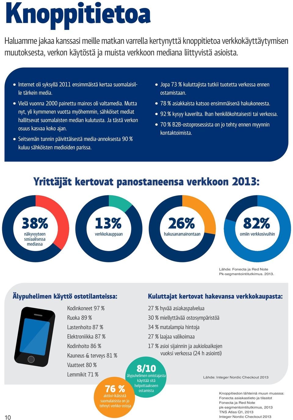 Mutta nyt, yli kymmenen vuotta myöhemmin, sähköiset mediat hallitsevat suomalaisten median kulutusta. Ja tästä verkon osuus kasvaa koko ajan.