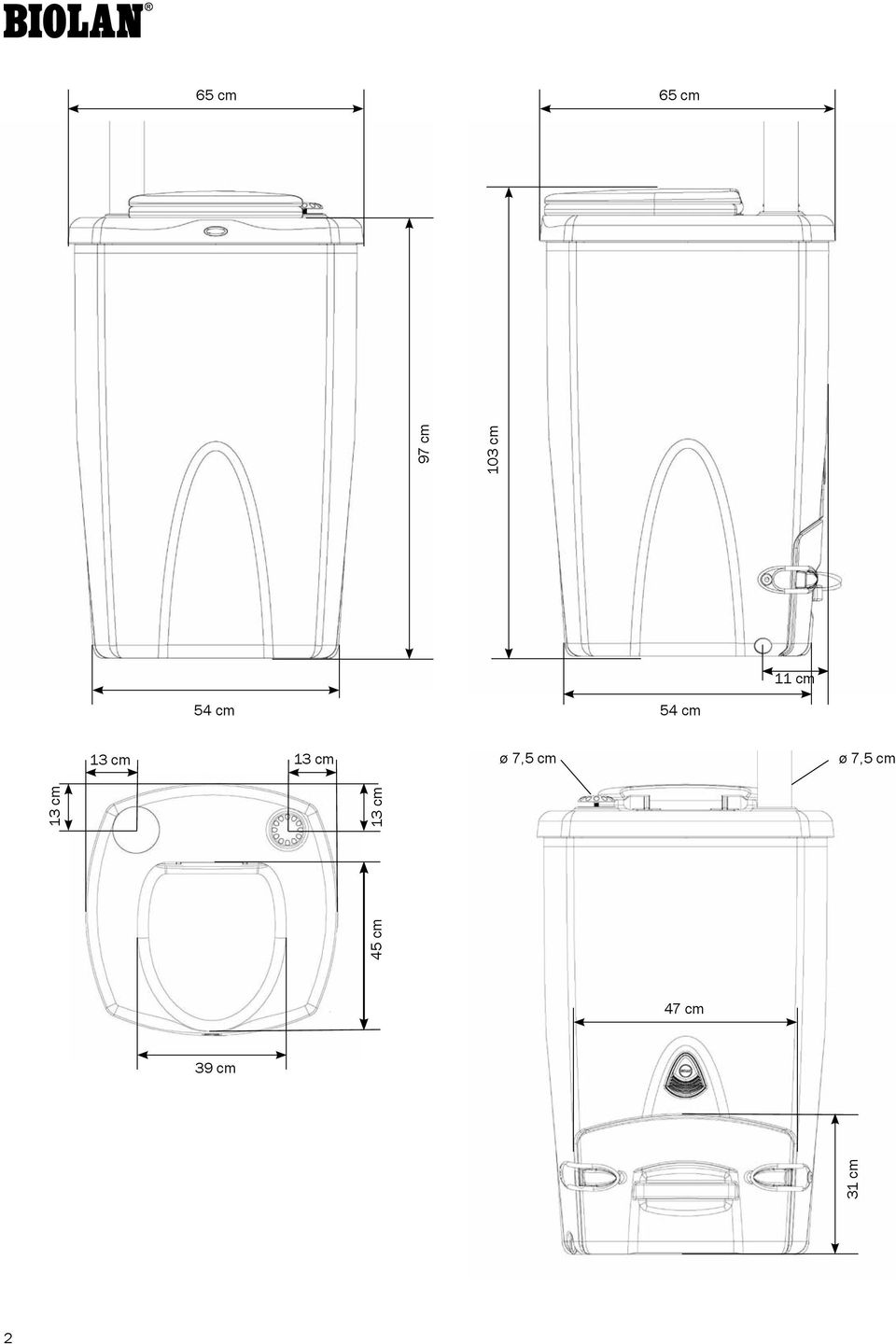 cm ø 7,5 cm ø 7,5 cm 47 cm