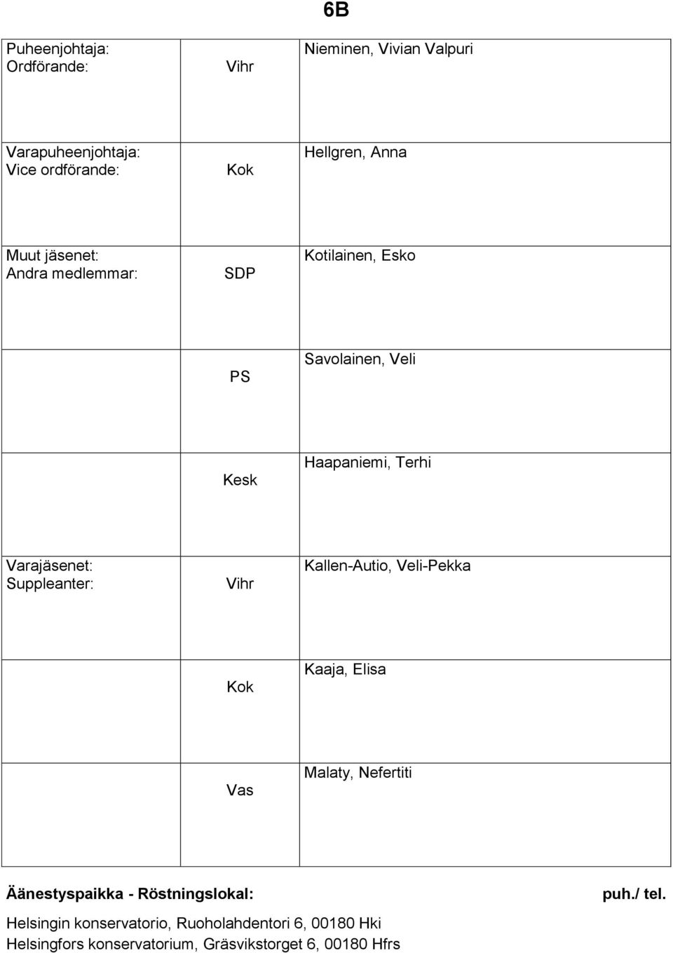 Kaaja, Elisa Malaty, Nefertiti Helsingin konservatorio,