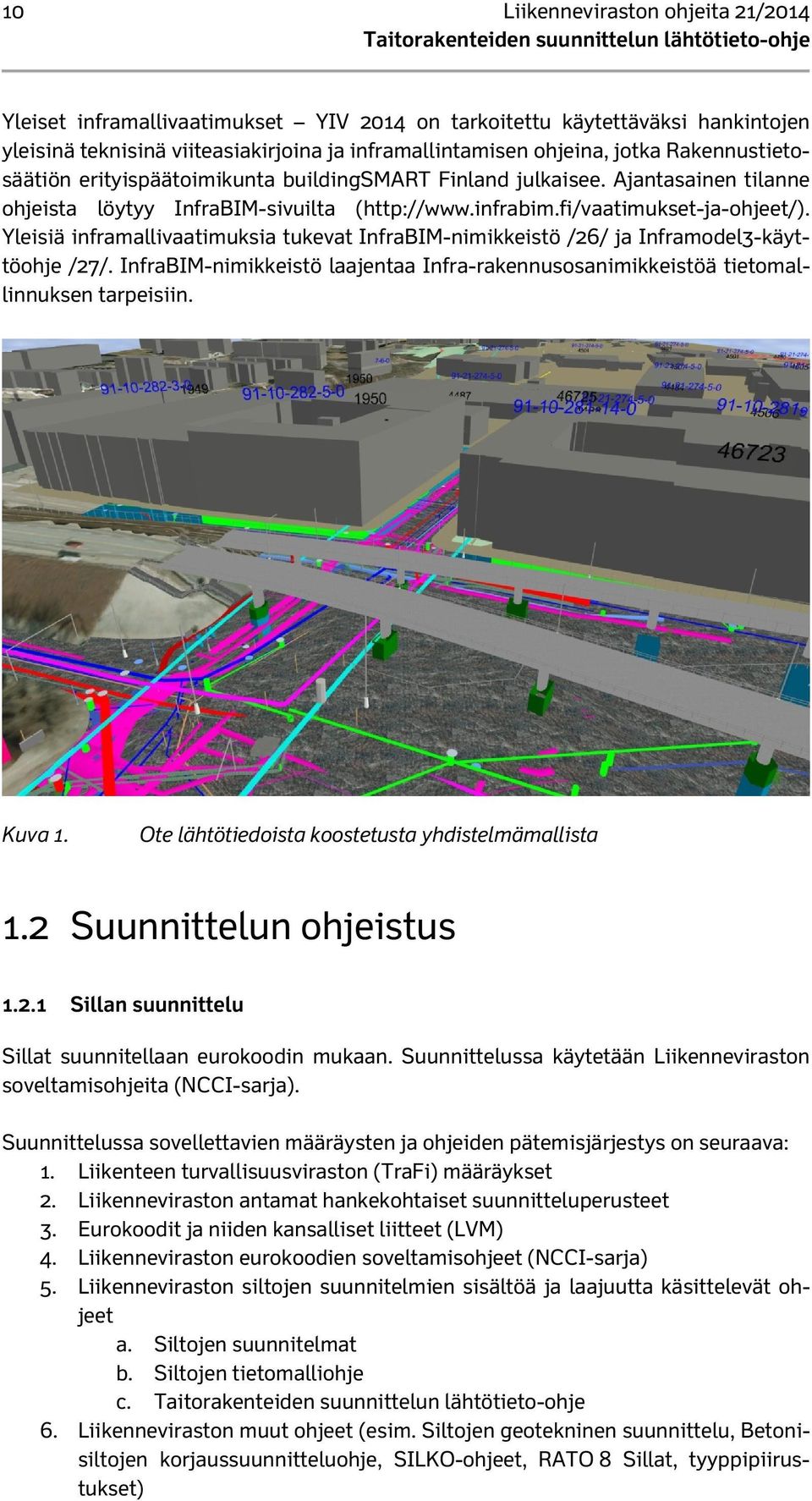 fi/vaatimukset-ja-ohjeet/). Yleisiä inframallivaatimuksia tukevat InfraBIM-nimikkeistö /26/ ja Inframodel3-käyttöohje /27/.