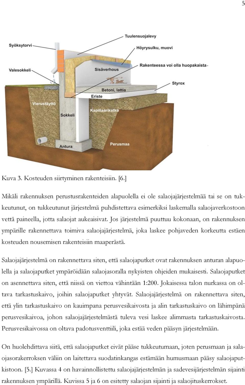 paineella, jotta salaojat aukeaisivat.