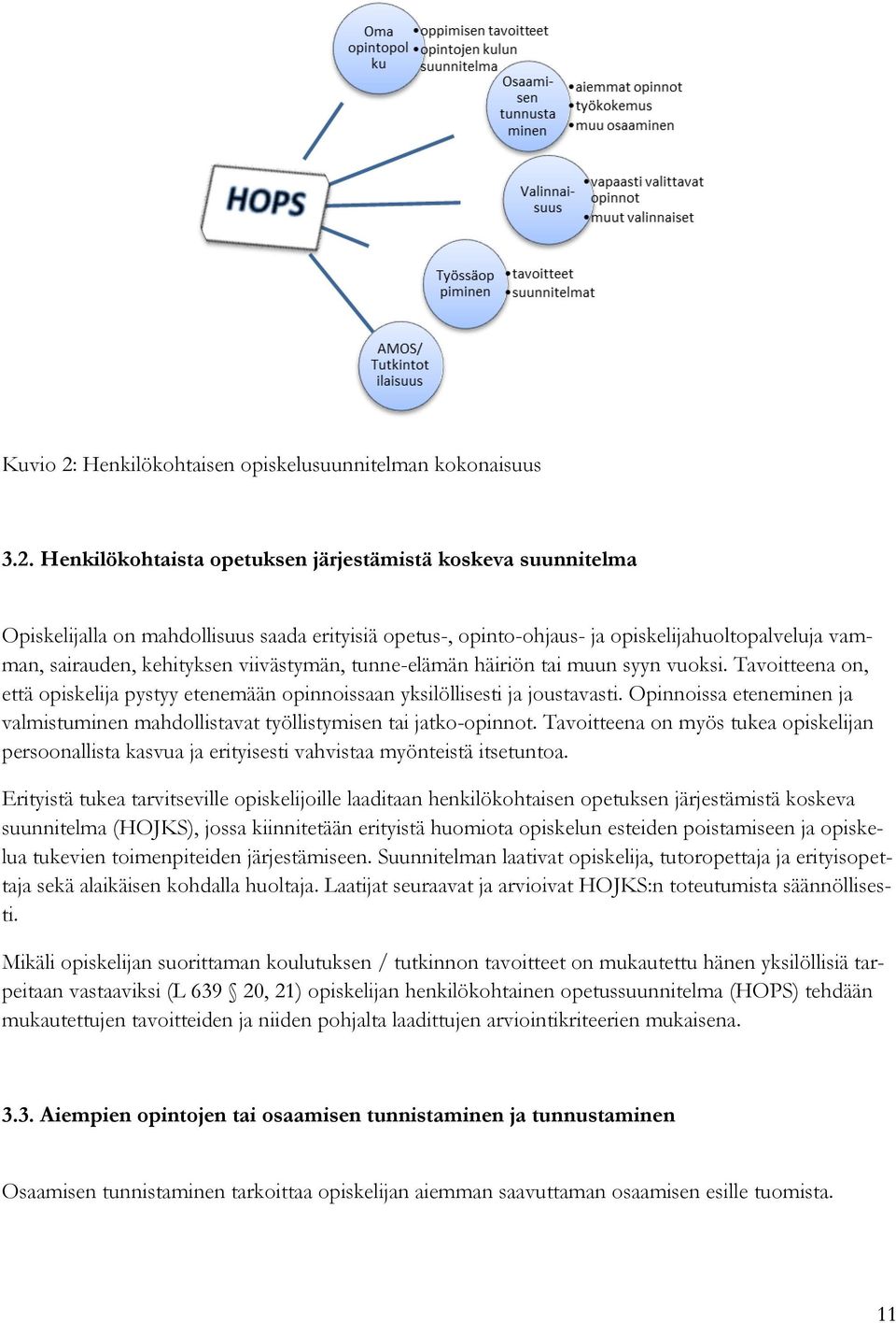 Henkilökohtaista opetuksen järjestämistä koskeva suunnitelma Opiskelijalla on mahdollisuus saada erityisiä opetus-, opinto-ohjaus- ja opiskelijahuoltopalveluja vamman, sairauden, kehityksen