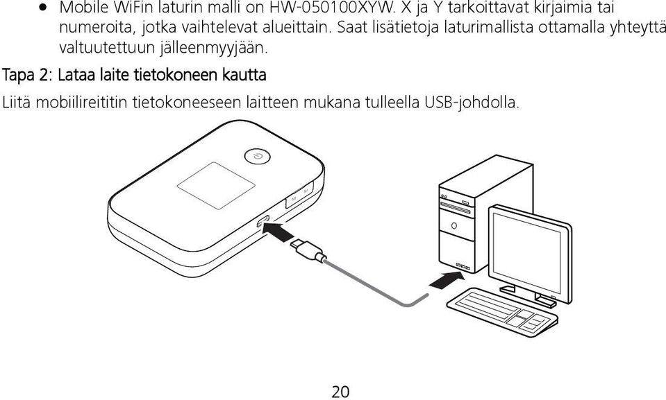 Saat lisätietoja laturimallista ottamalla yhteyttä valtuutettuun jälleenmyyjään.