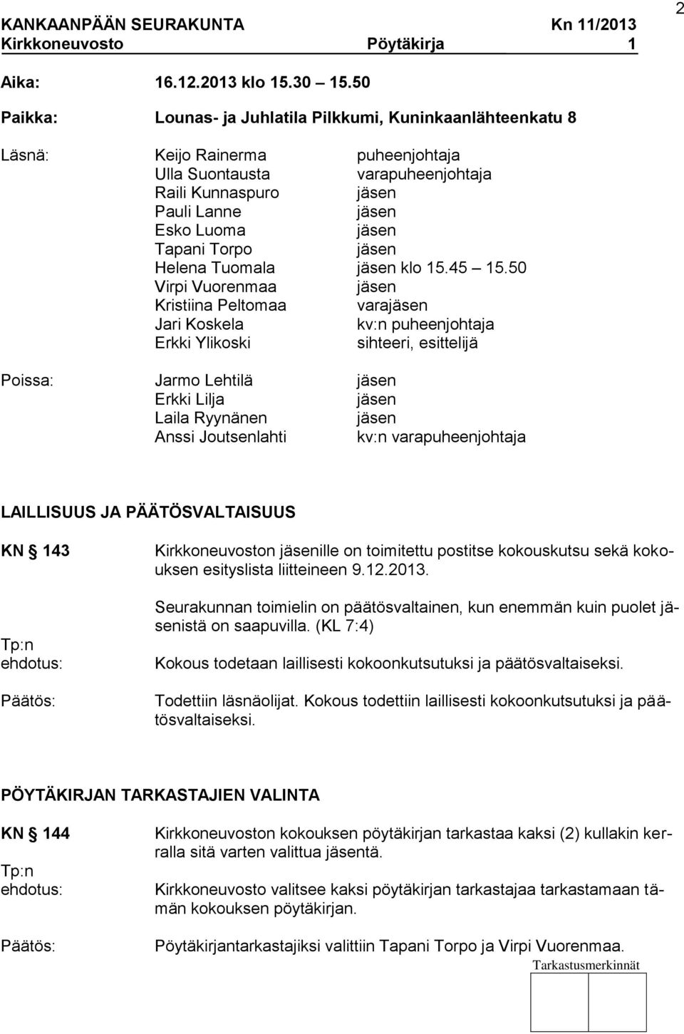 Tuomala klo 15.45 15.