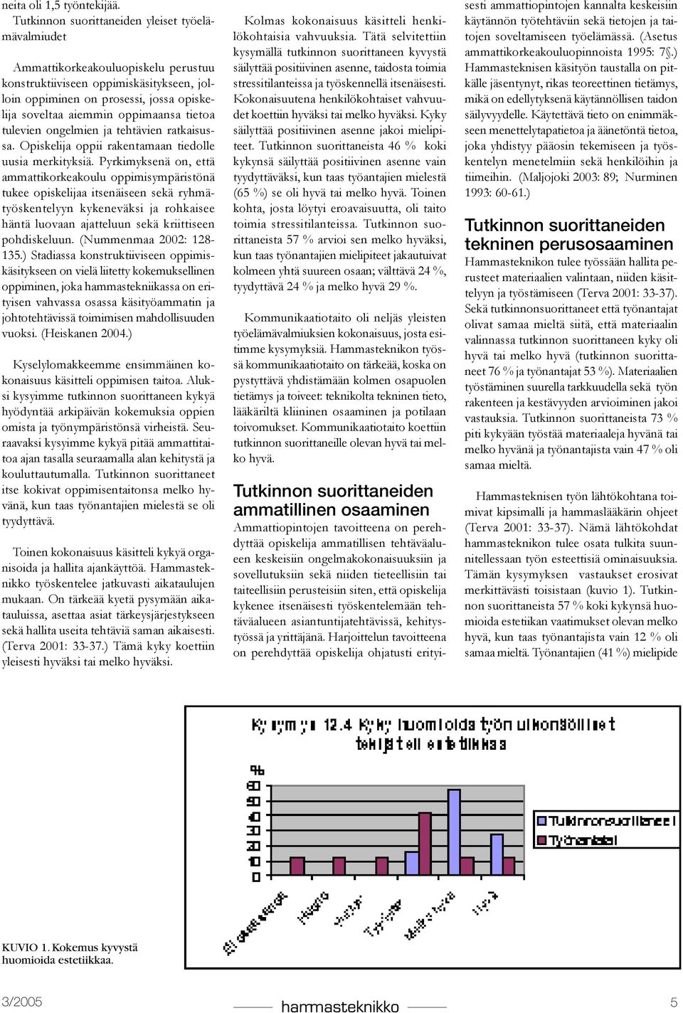 oppimaansa tietoa tulevien ongelmien ja tehtävien ratkaisussa. Opiskelija oppii rakentamaan tiedolle uusia merkityksiä.