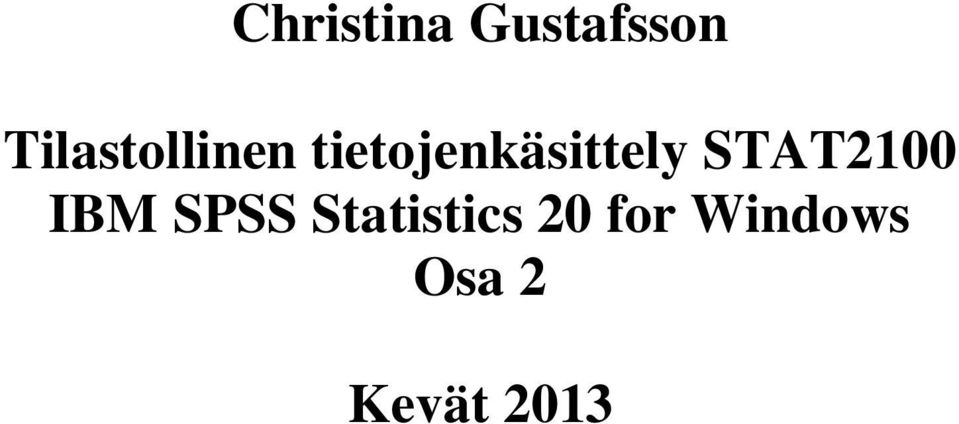 tietojenkäsittely STAT2100