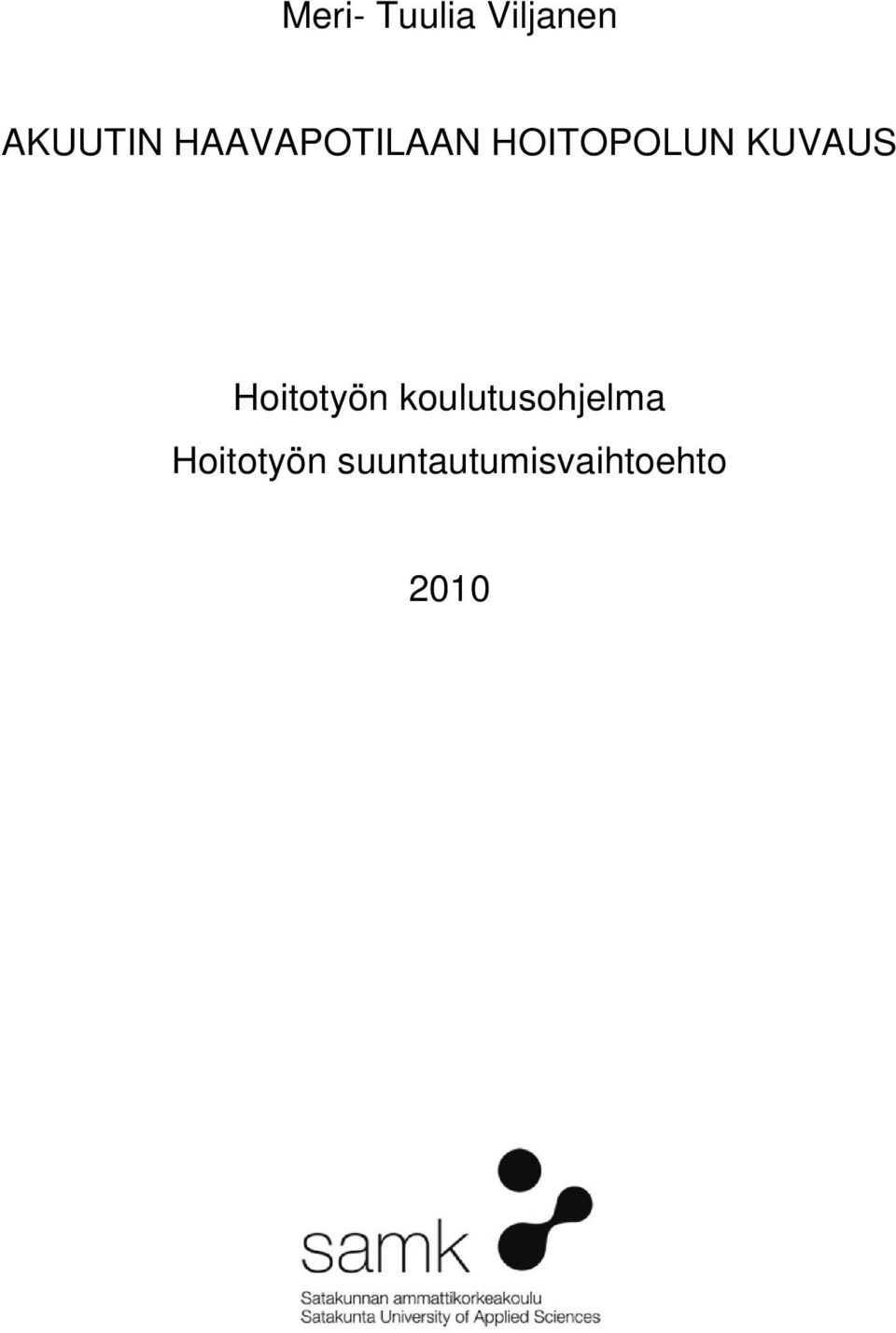 Hoitotyön koulutusohjelma