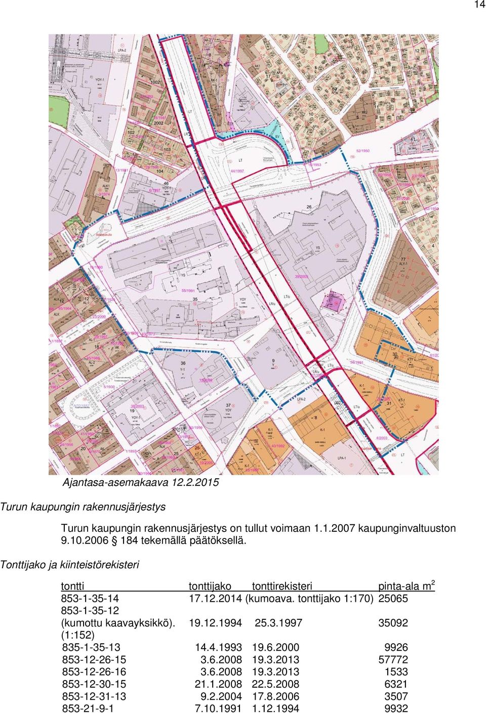 tonttijako 1:170) 25065 853-1-35-12 (kumottu kaavayksikkö). 19.12.1994 25.3.1997 35092 (1:152) 835-1-35-13 14.4.1993 19.6.2000 9926 853-12-26-15 3.6.2008 19.