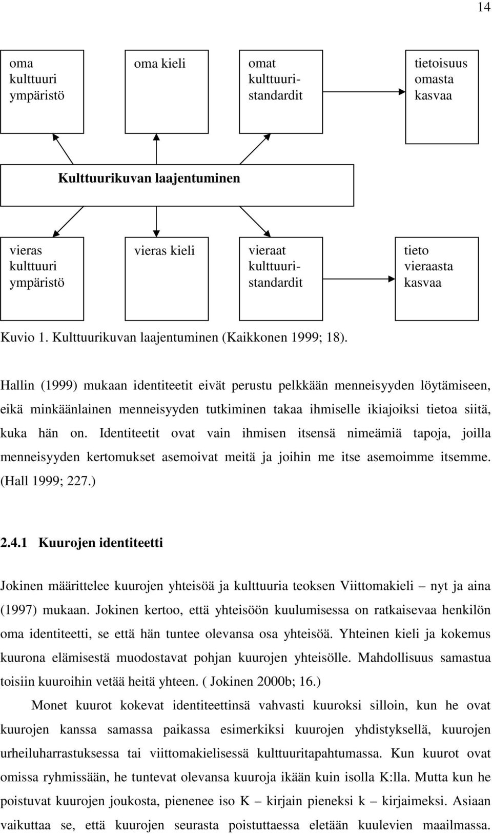 Hallin (1999) mukaan identiteetit eivät perustu pelkkään menneisyyden löytämiseen, eikä minkäänlainen menneisyyden tutkiminen takaa ihmiselle ikiajoiksi tietoa siitä, kuka hän on.