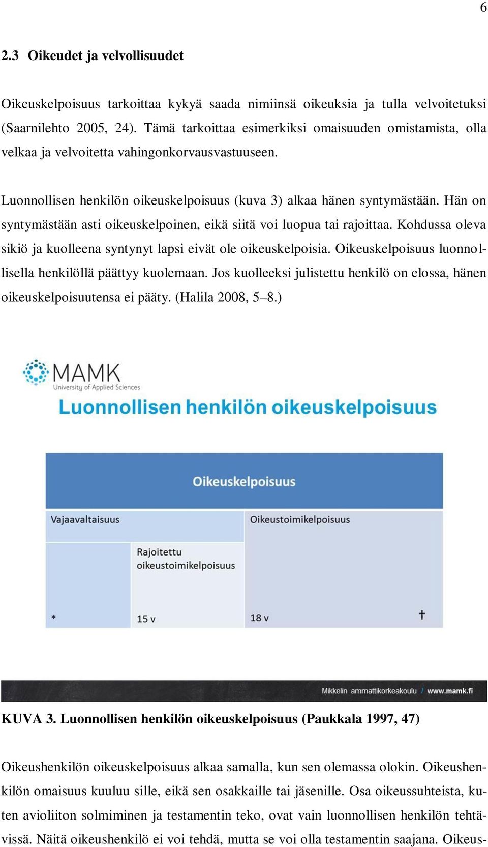Hän on syntymästään asti oikeuskelpoinen, eikä siitä voi luopua tai rajoittaa. Kohdussa oleva sikiö ja kuolleena syntynyt lapsi eivät ole oikeuskelpoisia.