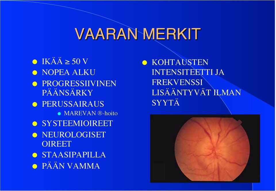 PERUSSAIRAUS MAREVAN -hoito SYSTEEMIOIREET