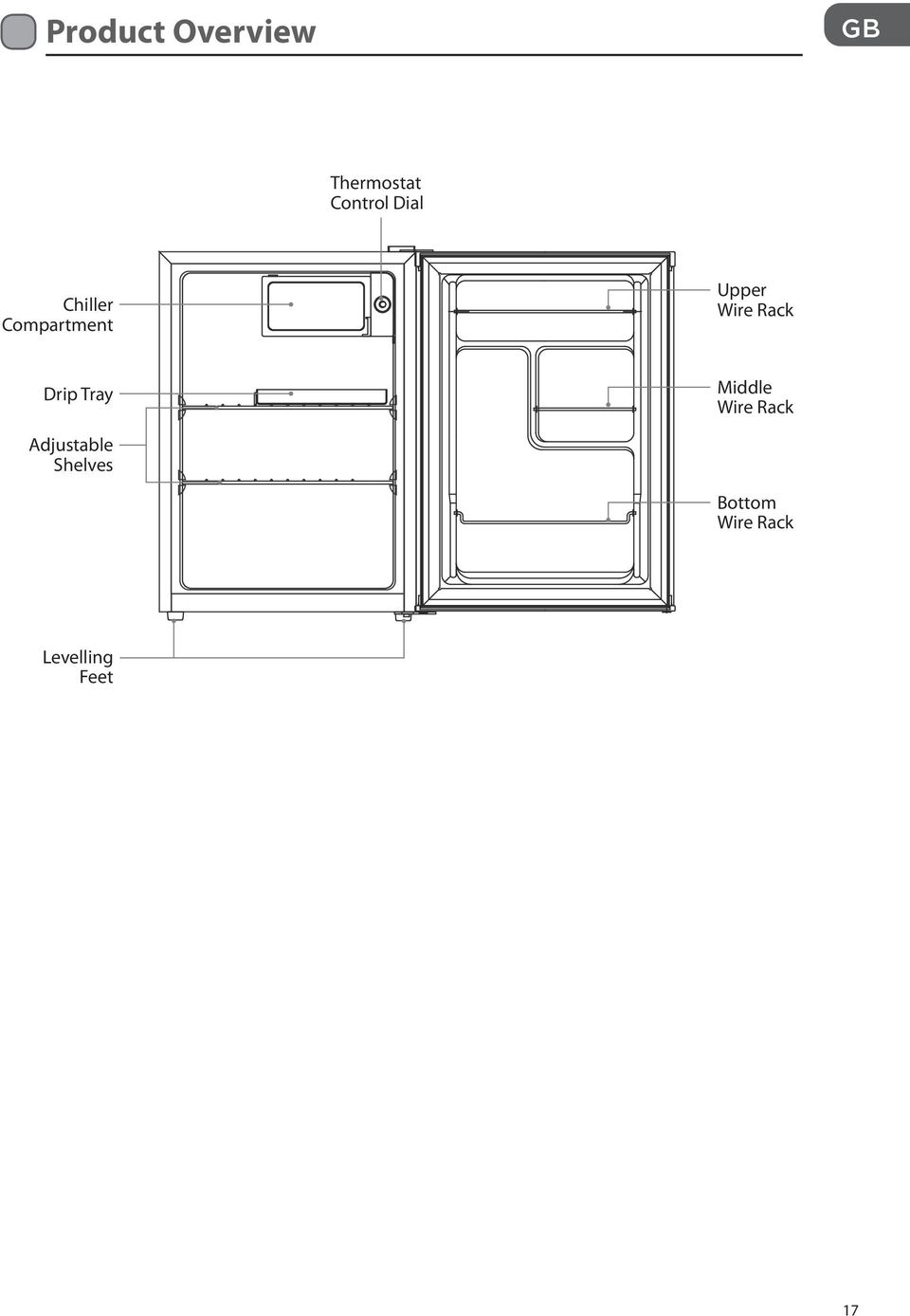 Rack Drip Tray Middle Wire Rack