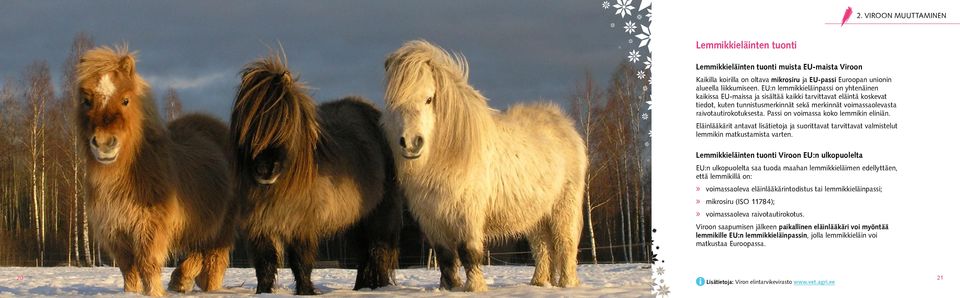 Passi on voimassa koko lemmikin eliniän. Eläinlääkärit antavat lisätietoja ja suorittavat tarvittavat valmistelut lemmikin matkustamista varten.