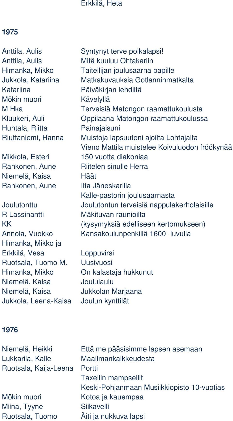 Himanka, Mikko Niemelä, Kaisa Niemelä, Kaisa Jukkola, Leena-Kaisa Syntynyt terve poikalapsi!