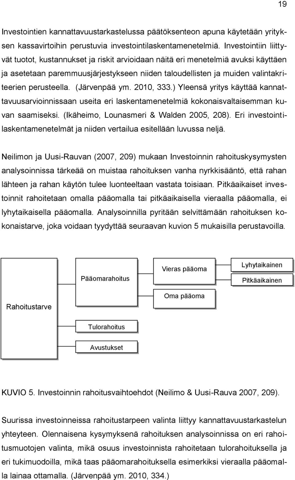 perusteella. (Järvenpää ym. 2010, 333.) Yleensä yritys käyttää kannattavuusarvioinnissaan useita eri laskentamenetelmiä kokonaisvaltaisemman kuvan saamiseksi.