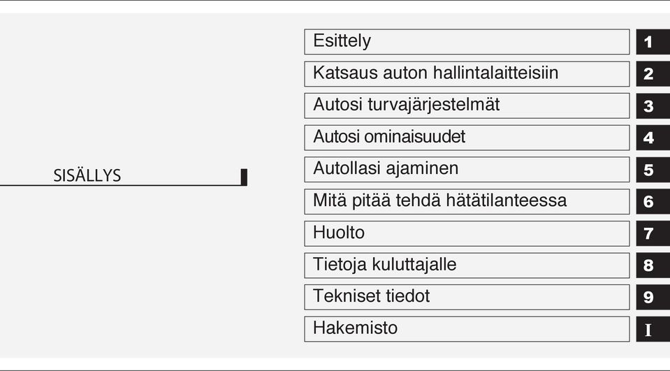 ajaminen Mitä pitää tehdä hätätilanteessa Huolto