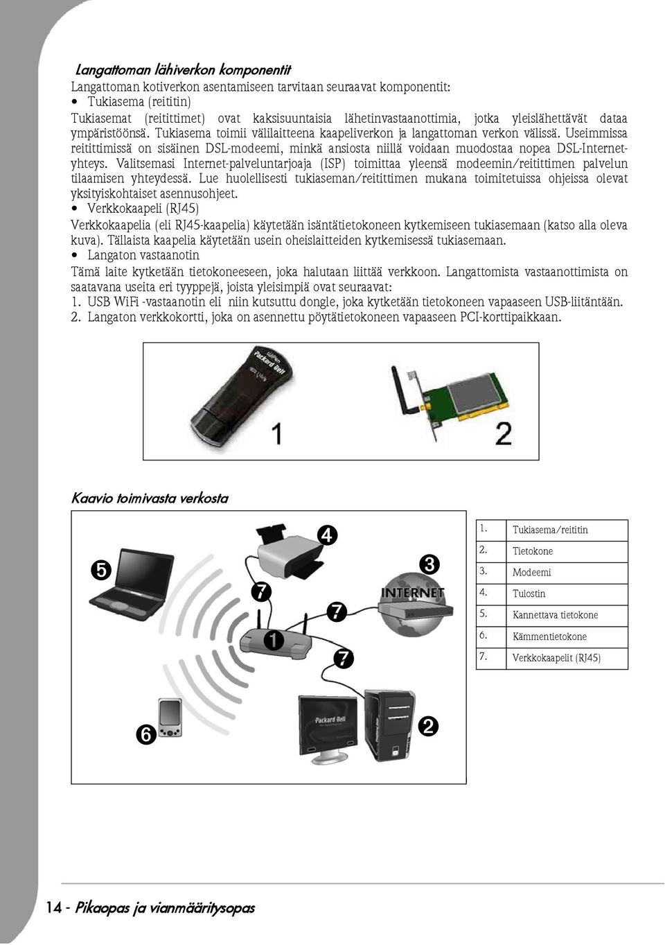 Useimmissa reitittimissä on sisäinen DSL-modeemi, minkä ansiosta niillä voidaan muodostaa nopea DSL-Internetyhteys.