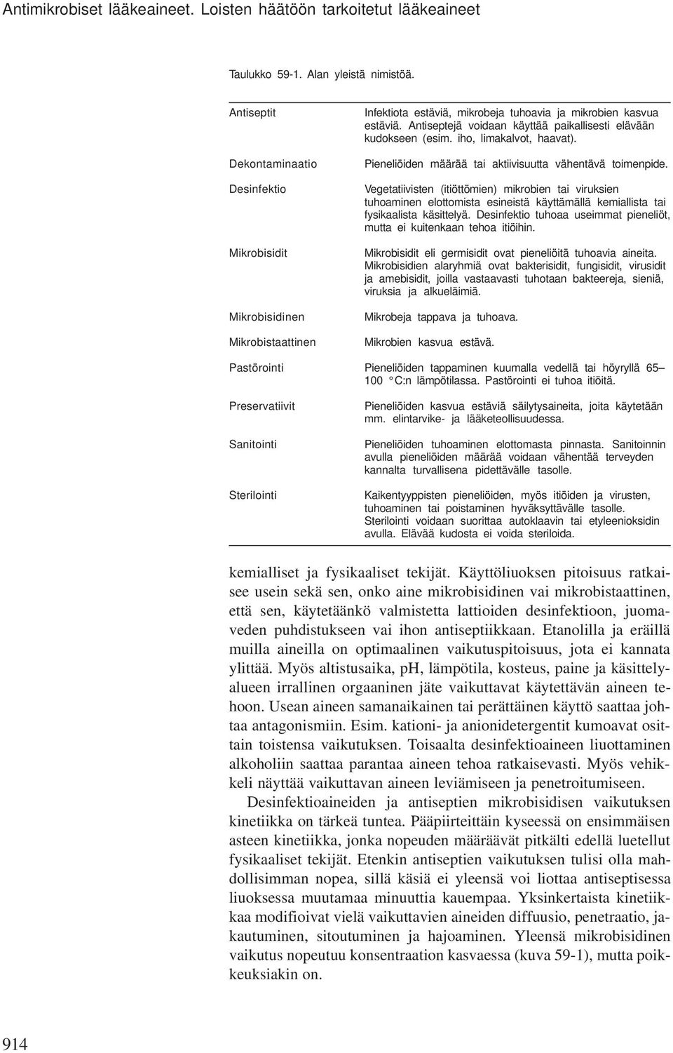 Antiseptejä voidaan käyttää paikallisesti elävään kudokseen (esim. iho, limakalvot, haavat). Pieneliöiden määrää tai aktiivisuutta vähentävä toimenpide.