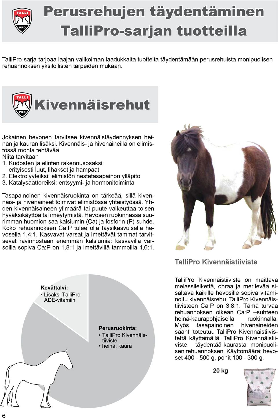 Kudosten ja elinten rakennusosaksi: erityisesti luut, lihakset ja hampaat 2. Elektrolyyteiksi: elimistön nestetasapainon ylläpito 3.