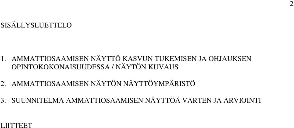 OPINTOKOKONAISUUDESSA / NÄYTÖN KUVAUS 2.