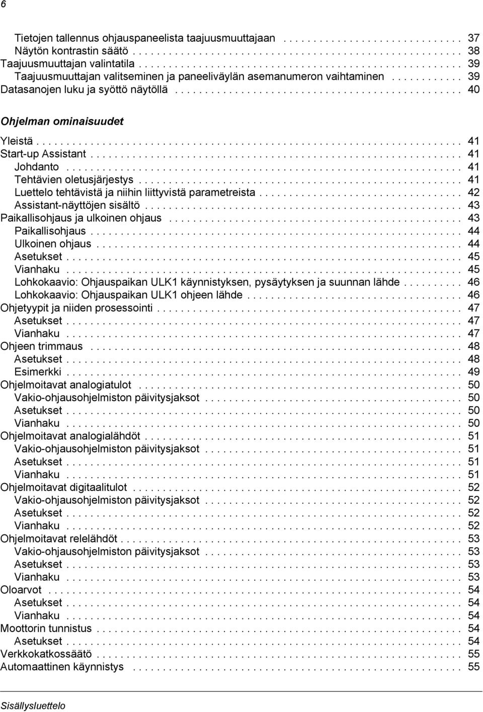 ............................................... 40 Ohjelman ominaisuudet Yleistä....................................................................... 41 Start-up Assistant.............................................................. 41 Johdanto.