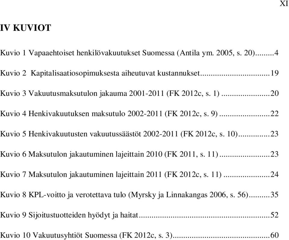 .. 22 Kuvio 5 Henkivakuutusten vakuutussäästöt 2002-2011 (FK 2012c, s. 10)... 23 Kuvio 6 Maksutulon jakautuminen lajeittain 2010 (FK 2011, s. 11).