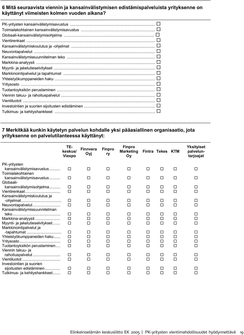 .. Markkina-analyysit... Myynti- ja jakelutieselvitykset... Markkinointipalvelut ja tapahtumat... Yhteistyökumppaneiden haku... Yritysosto... Tuotantoyksikön perustaminen.