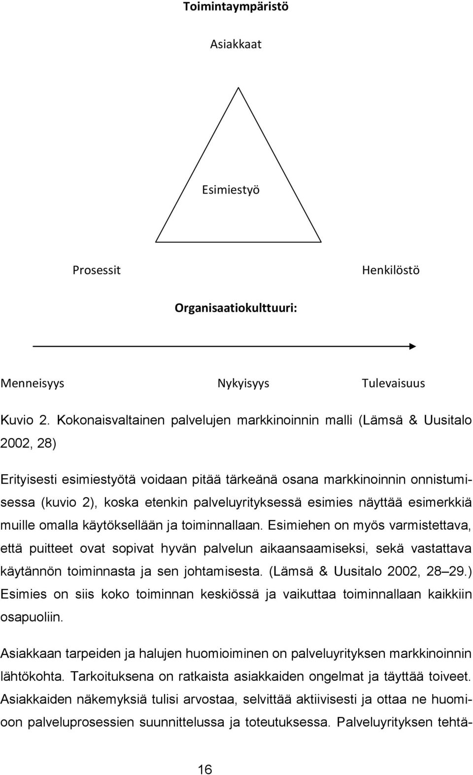 palveluyrityksessä esimies näyttää esimerkkiä muille omalla käytöksellään ja toiminnallaan.