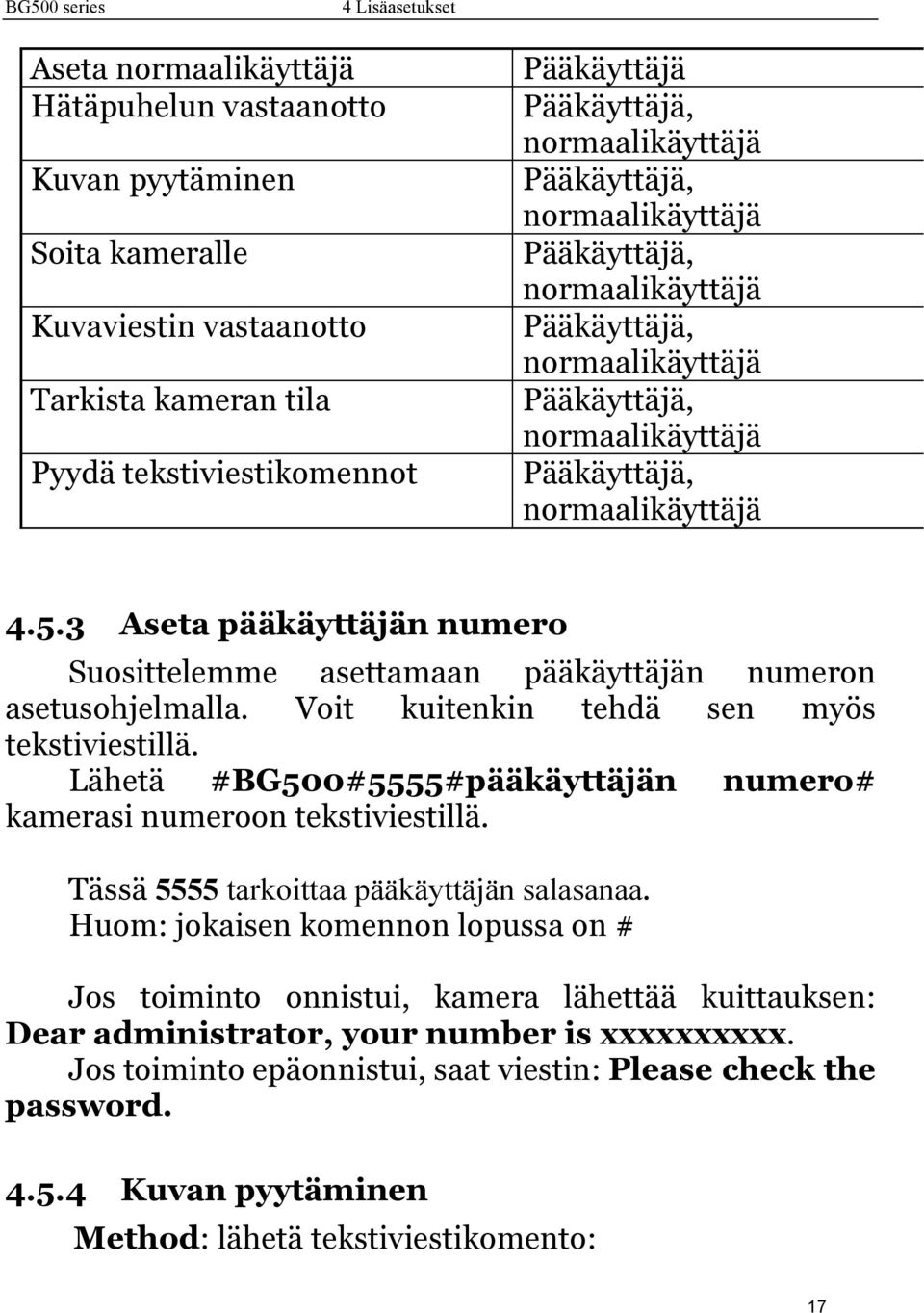 3 Aseta pääkäyttäjän numero Suosittelemme asettamaan pääkäyttäjän numeron asetusohjelmalla. Voit kuitenkin tehdä sen myös tekstiviestillä.