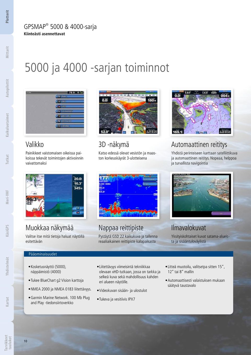 kaikukuva ja tallenna reaaliaikainen reittipiste kalapaikasta Yhdistä perinteiseen karttaan satelliittikuva ja automaattinen reititys.