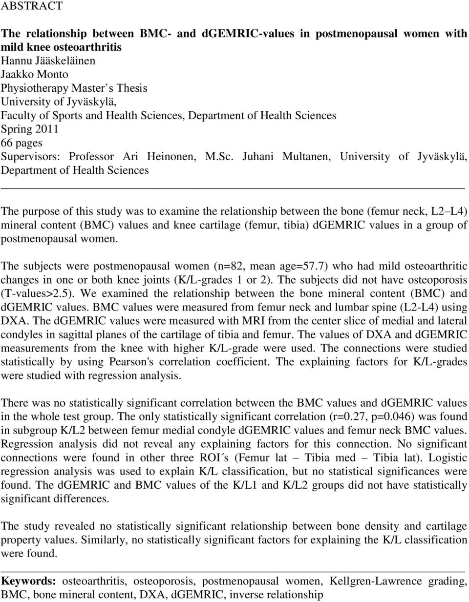 ences, Department of Health Sci