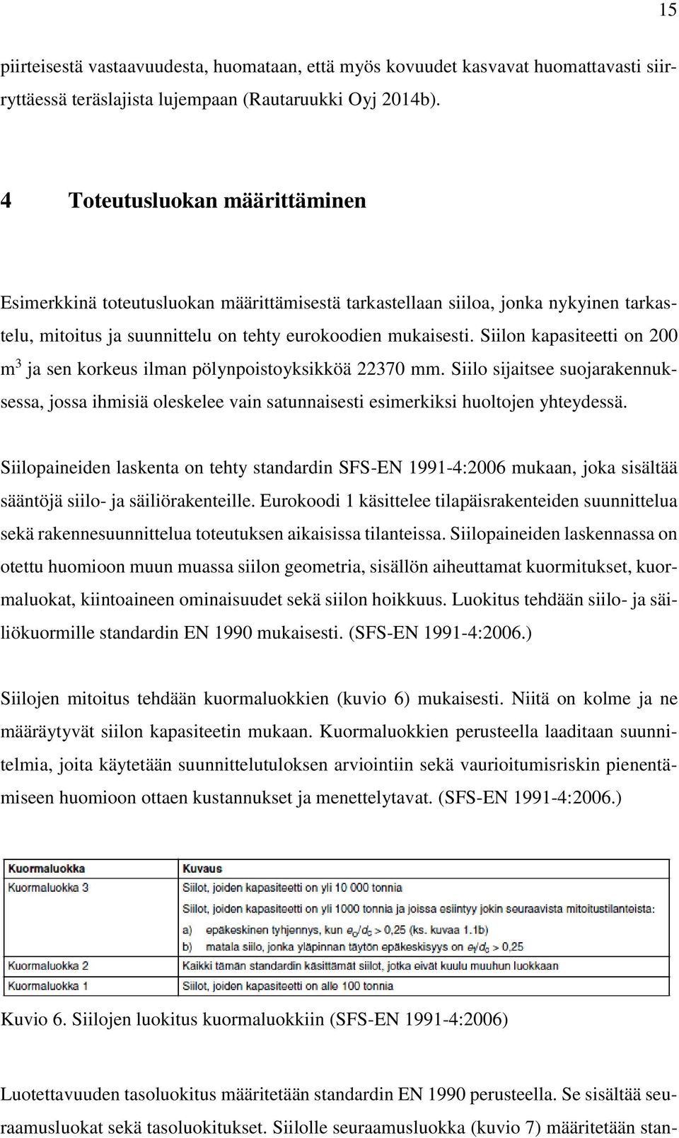 Siilon kapasiteetti on 200 m 3 ja sen korkeus ilman pölynpoistoyksikköä 22370 mm. Siilo sijaitsee suojarakennuksessa, jossa ihmisiä oleskelee vain satunnaisesti esimerkiksi huoltojen yhteydessä.