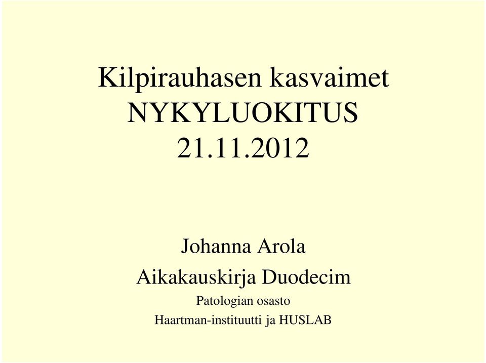 2012 Johanna Arola Aikakauskirja