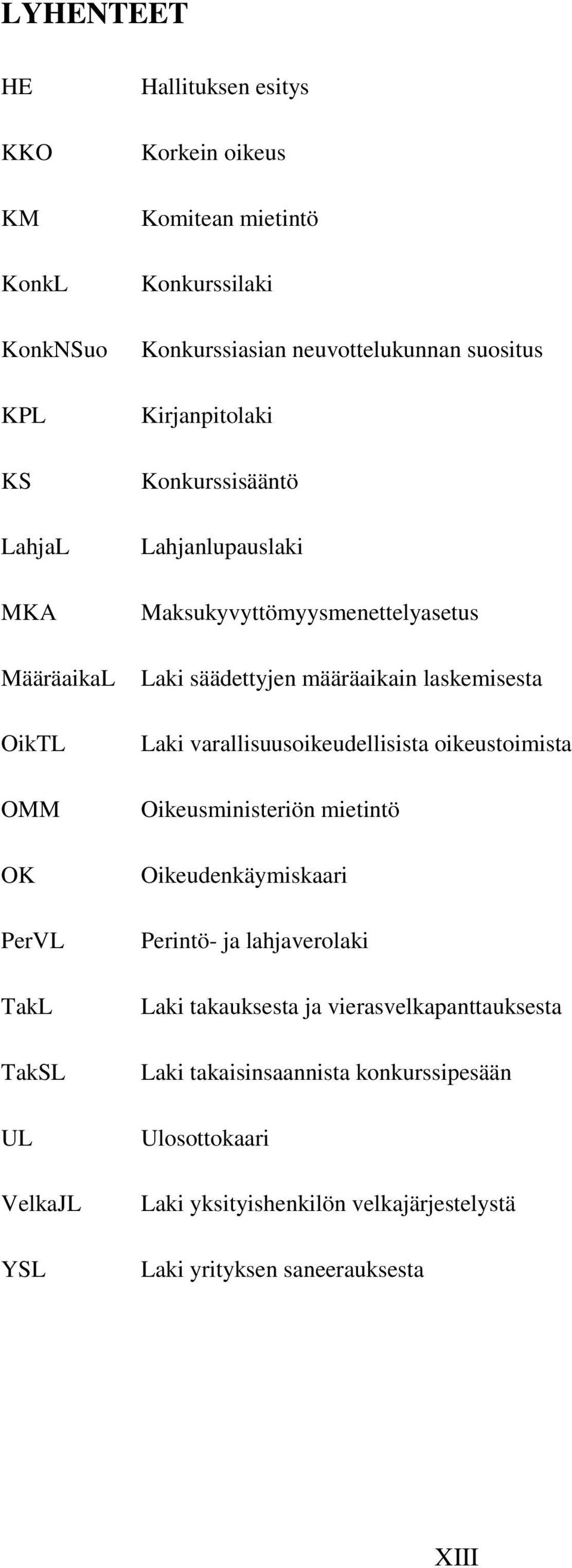 säädettyjen määräaikain laskemisesta Laki varallisuusoikeudellisista oikeustoimista Oikeusministeriön mietintö Oikeudenkäymiskaari Perintö- ja lahjaverolaki