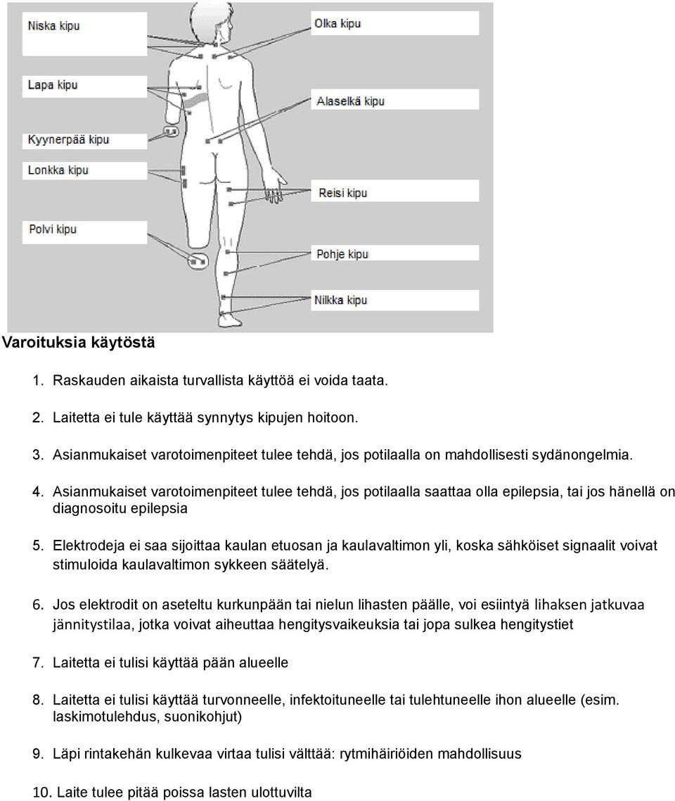 Asianmukaiset varotoimenpiteet tulee tehdä, jos potilaalla saattaa olla epilepsia, tai jos hänellä on diagnosoitu epilepsia 5.