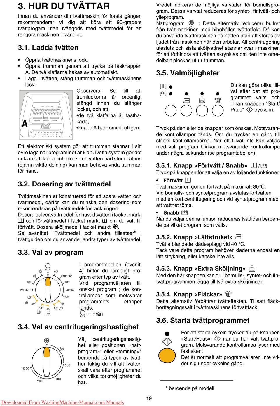 Observera: Se till att trumluckorna är ordenligt stängd innan du stänger locket, och att de två klaffarna är fasthakade, A knapp A har kommit ut igen.