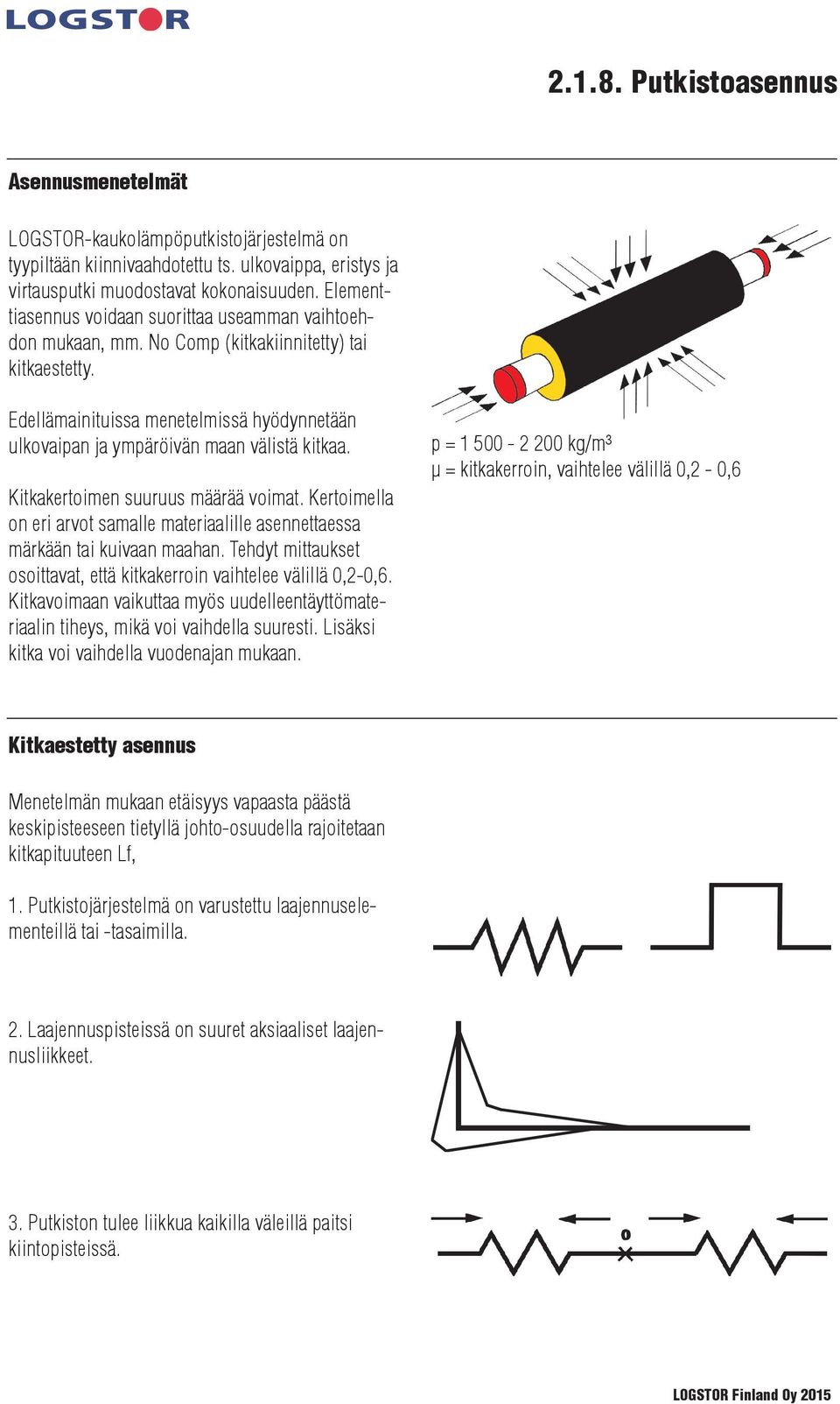 Edellämainituissa menetelmissä hyödynnetään ulkovaipan ja ympäröivän maan välistä kitkaa. Kitkakertoimen suuruus määrää voimat.