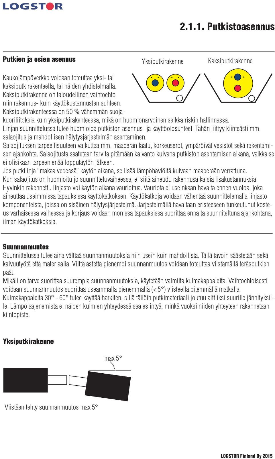 Kaksiputkirakenteessa on 50 % vähemmän suojakuoriliitoksia kuin yksiputkirakenteessa, mikä on huomionarvoinen seikka riskin hallinnassa.