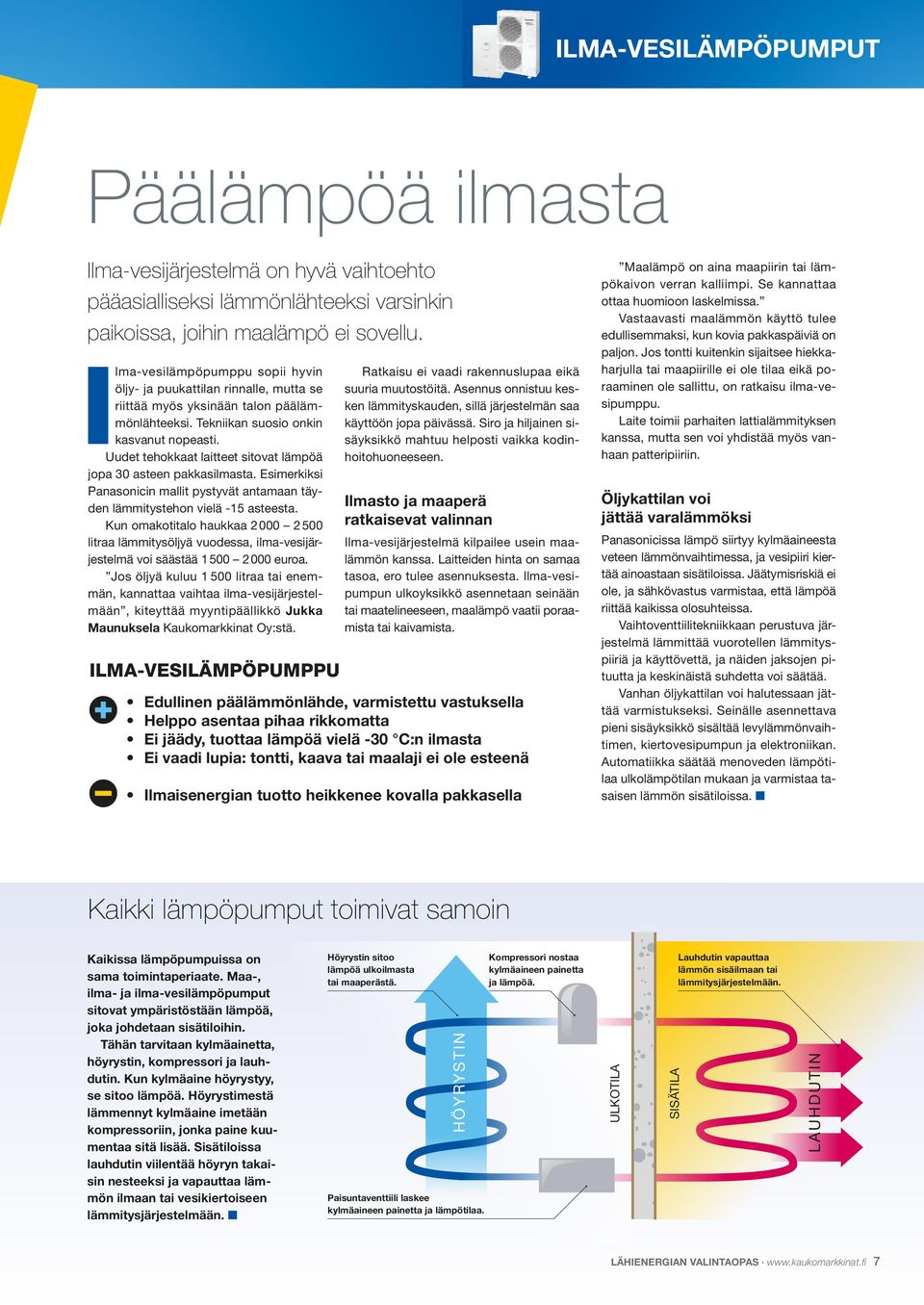 Uudet tehokkaat laitteet sitovat lämpöä jopa 30 asteen pakkasilmasta. Esimerkiksi Panasonicin mallit pystyvät antamaan täyden lämmitystehon vielä -15 asteesta.