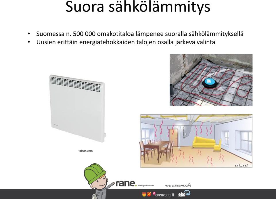 sähkölämmityksellä Uusien erittäin