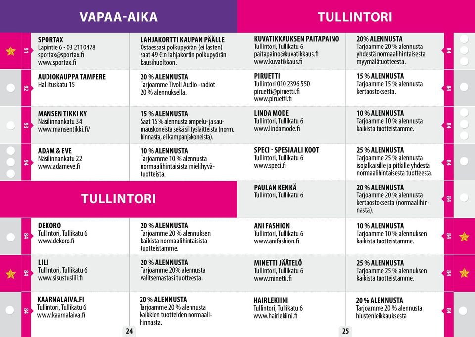 fi TULLINTORI LAHJAKORTTI KAUPAN PÄÄLLE Ostaessasi polkupyörän (ei lasten) saat 49 :n lahjakortin polkupyörän kausihuoltoon. Tarjoamme Tivoli Audio -radiot 20 % alennuksella.