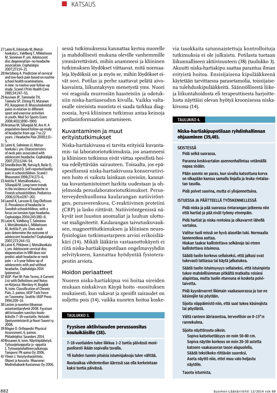 29 Auvinen JP, Tammelin TH, Taimela SP, Zitting PJ, Mutanen PO, Karppinen JI. Musculoskeletal pains in relation to different sport and exercise activities in youth.